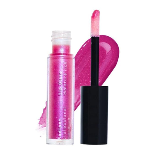 Radiant Professional Lip Glaze (23 Shades) - Ultra-Glossy, Non-Sticky & Long-Lasting Lip Gloss for Women - High Shine Hydration - Vegan & Moisturizing for Soft, Nourished Lips - (13 FUCHSIA SPARKLE)
