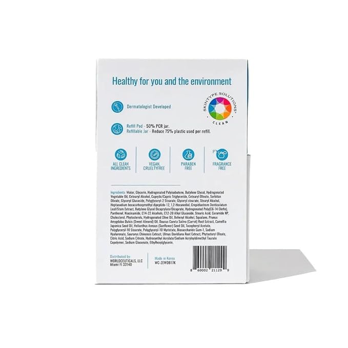ZERAFITE Wrinkle Defense Barrier Cream (Container + Refill Pod, 1.7 Ounce)