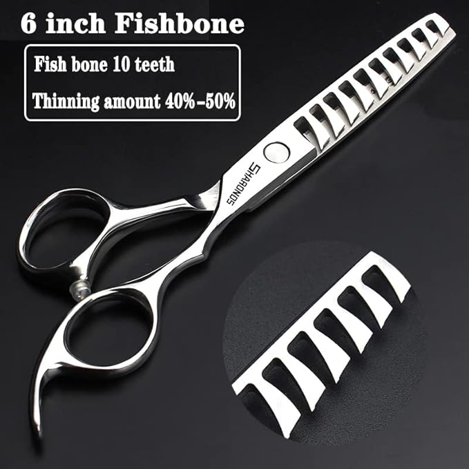 Barber hair scissors, Axemoore professional haircut Cutting Scissors/Shears set- 6", made of Japanese stainless steel, especially (6in- 3pc-A)