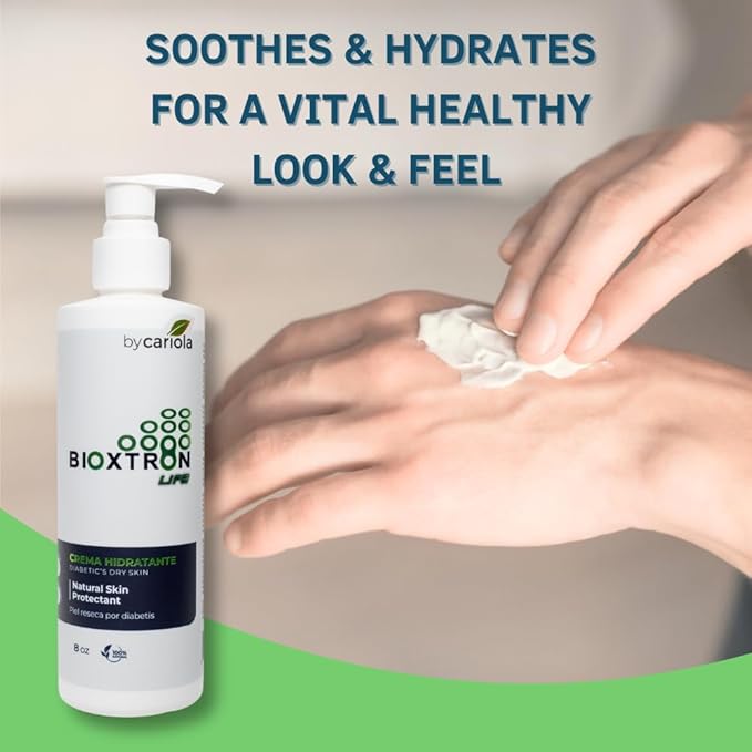 Bioxtron Life Moisturizing Cream for DB Dry Skin - Skin Moisturizing - Natural Skin Protectant - Support Tired Legs - Refreshes & Tones - Aloe Vera - Arnica Oil - Chamomile - 8 oz