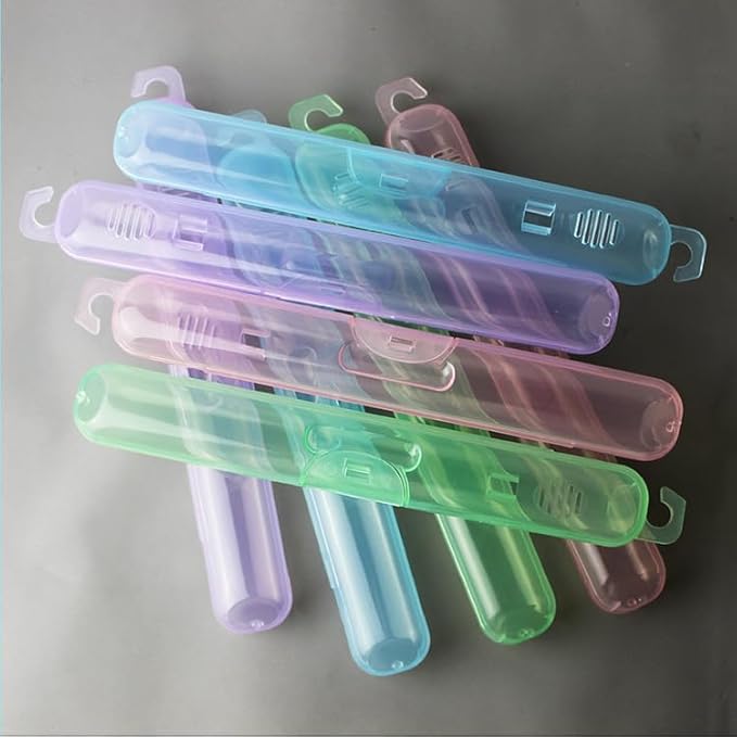 4 Pack Toothbrush Travel Case, Breathable Small and lightweight Toothbrush Holders - Compact Toothbrush Organizer for Travel, Vacation, Camping, Gym, Business Trips, Office, Cruise