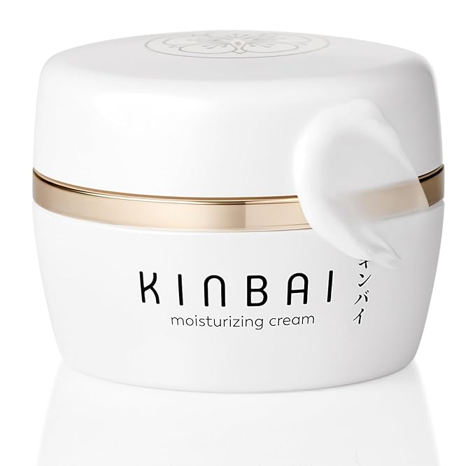 Kinbai Face Cream Moisturizer for Women, Facial Lotion for Dry Skin, Hydrating Face Moisturizer, Moisturizing Collagen Peptide Cream, Japanese Skin Care, Made in Japan, 1.7 Fl.Oz, Fragrance Free.