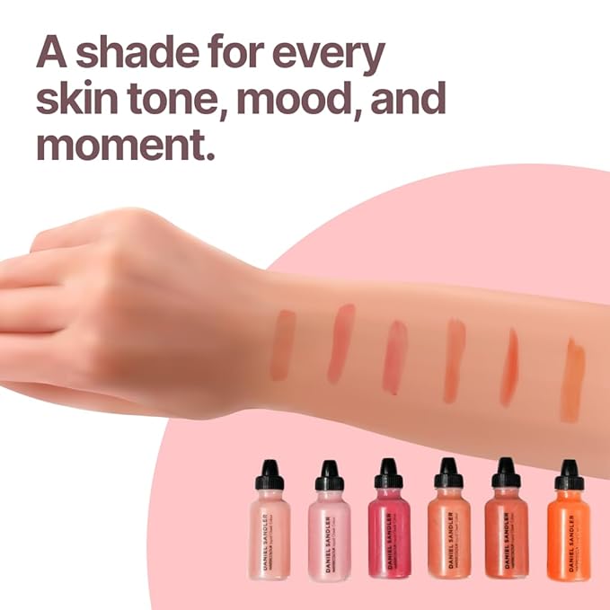 Daniel Sandler WATERCOLOUR LIQUID ILLUMINATOR - 'TEASE' 15ml – Shimmer Liquid Blush for Cheeks Make up, Highlighter – Oil-Free, Lightweight, Buildable & Long-Lasting for Cheeks & Lips
