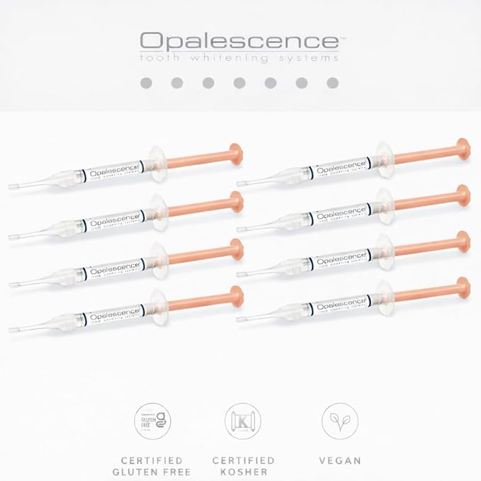 Opalescence 35% with PF Gel Syringes Teeth Whitening - (8 Syringes) Refill Kit Carbamide Peroxide. Made by Ultradent, in Melon Flavor. Tooth Whitening Refill Syringes 5404-4