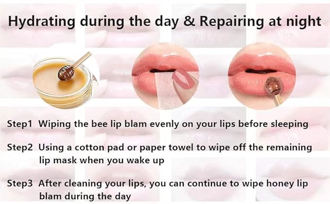 2PCS Honey Balm Lip Balm, Lip Aging