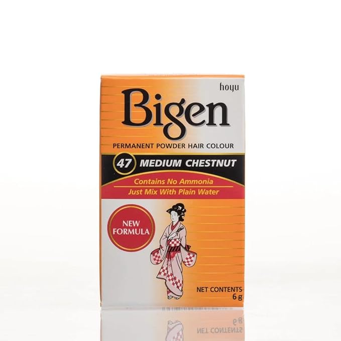 Bigen Powder Hair Color #47 Medium Chestnut 0.21oz (2 Pack)