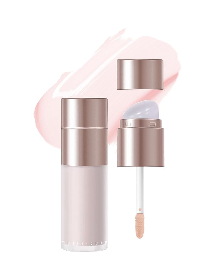 Velvet Cream Blush for Cheeks and Lips Tint, Nude Pink Matte Double-Ended Face Blush with Silicone Brush, Blendable Waterproof Long-Lasting Liquid Blushes, Lightweight Facial Makeup Gift for Women-5#
