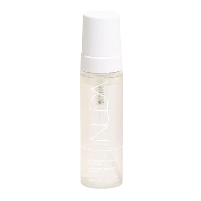 Nuda CloudFoam Express Tanning Mousse | Customizable, Transfer-Free Self Tan with PowerGlow+ Tan Boost Complex | Develops in 1 Hour | Vegan, Paraben, Sulfate, and Cruelty Free, (6.4 Fl Oz)