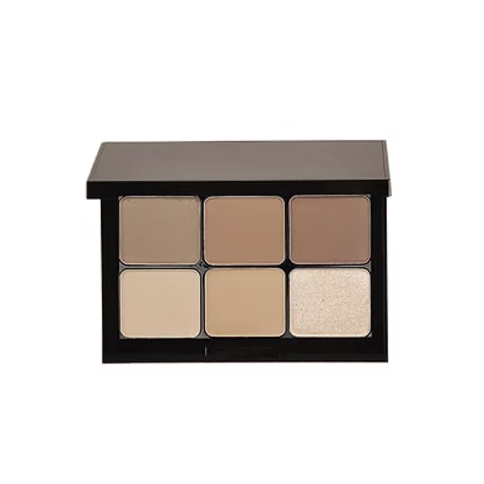 Eyeshadow Palette – 6 Highly Pigmented, Crease-Proof Matte & Shimmer Shades – Long-Lasting, Blendable & Buildable Pigments – Compact & Travel-Friendly (Bare Neutrals)