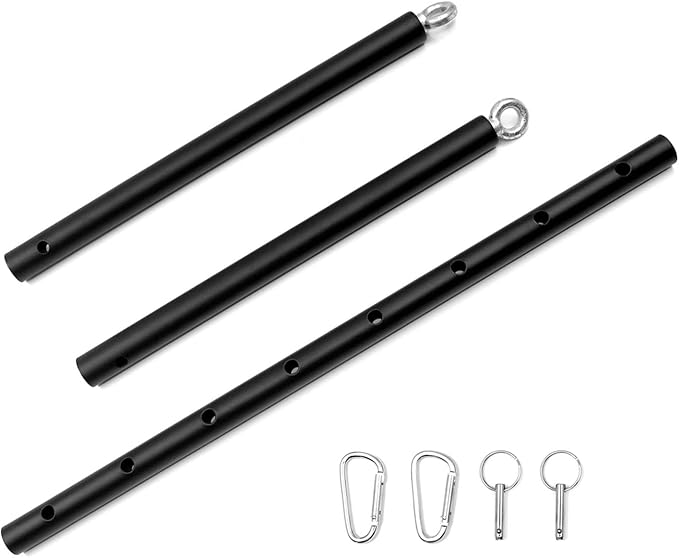 Black 2 Rings Exercise Expandable Workout Spreader Bar