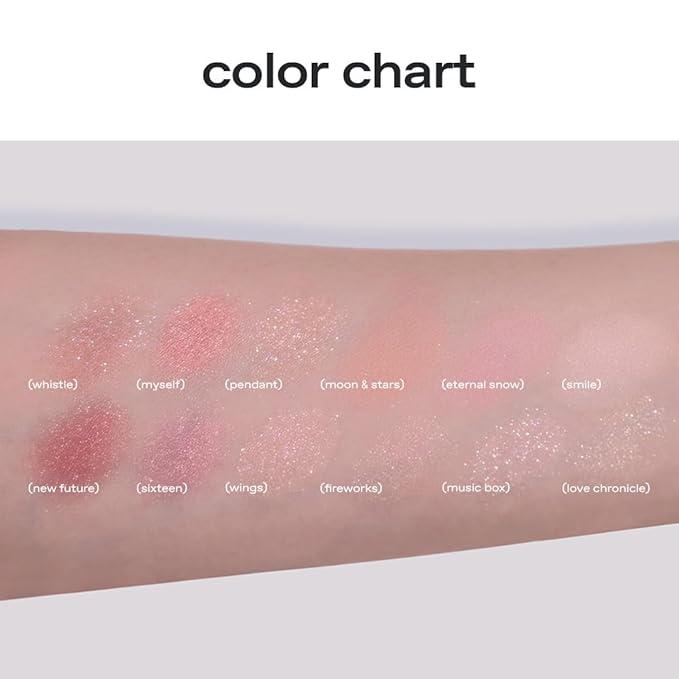 glow anime eyeshadow palette #fullmoon | 12‑color high‑pigment multi‑finish palette | wearable timeless sparkly essentials | blendable matte, shimmer, metallic | smooth long‑wear formula | 0.33 oz