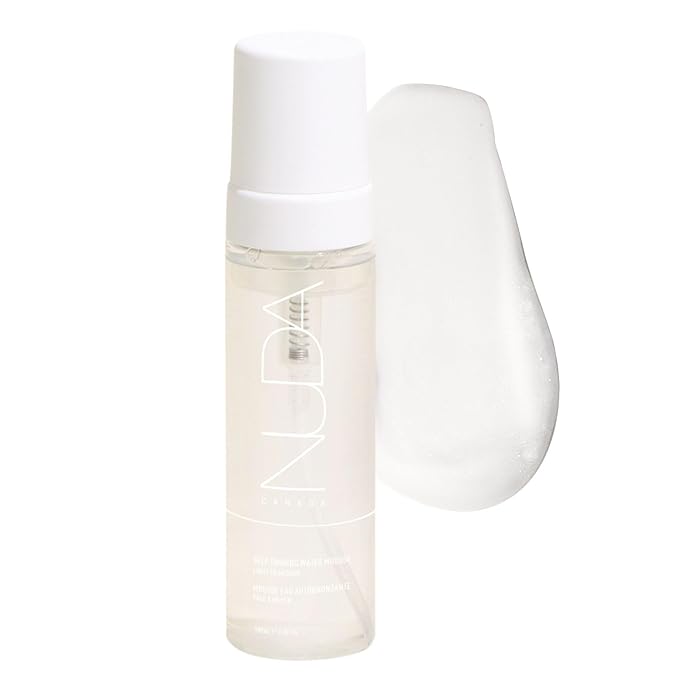 Nuda CloudFoam Express Tanning Mousse | Customizable, Transfer-Free Self Tan with PowerGlow+ Tan Boost Complex | Develops in 1 Hour | Vegan, Paraben, Sulfate, and Cruelty Free, (6.4 Fl Oz)