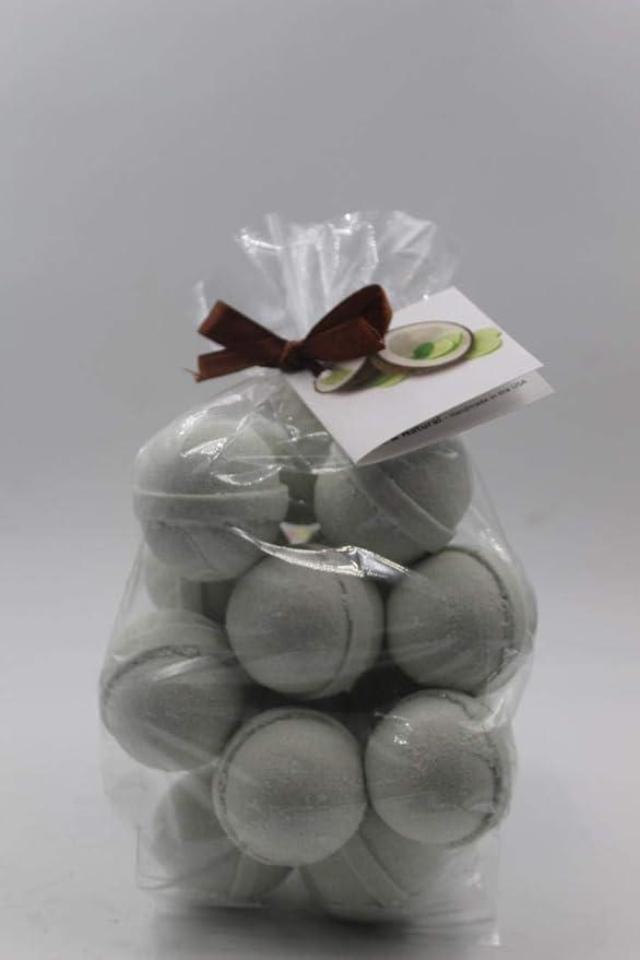 Spa Pure Coconut Lime Verbena - 14 Bath Bomb Fizzies, bath melts, 1 oz gum drop shape - loaded with Shea, Mango & Cocoa Butter - Ultra Moisturizing - Great for Dry Skin
