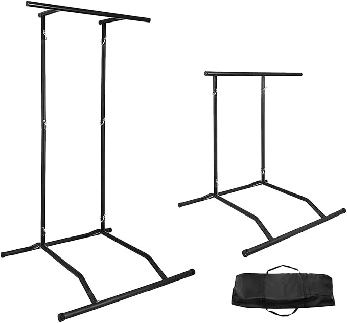 BotaBay Pull Up Bar Free Standing Dip Station 220lbs Gym