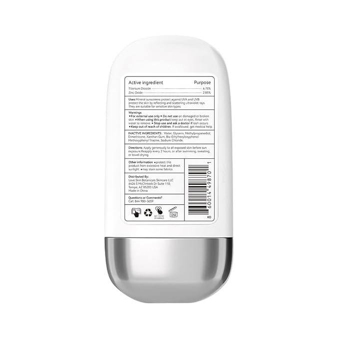Love Skin Botanicals Mineral Protect Tinted Sunscreen SPF 50 PA+++ – Light Tint | 100% Mineral, Reef-Safe, Chemical-Free, Unscented, Daily Face Sunscreen