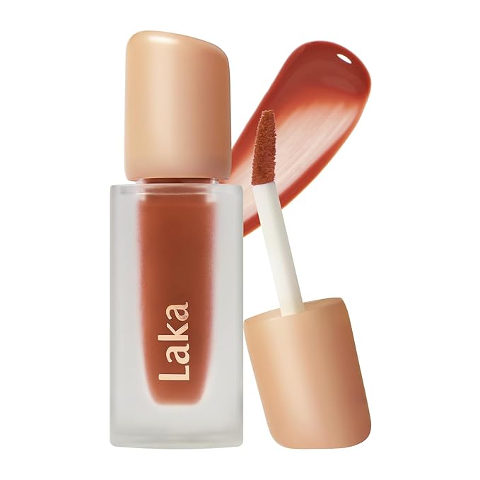 Laka Fruity Glam Tint, 4.5g/0.15oz, Glowing Lip Stain with Wide Color Spectrum, Hydrating & Lightweight Texture, Buildable Color, Non-Sticky, Vegan, K-Beauty (#117 Zetta)