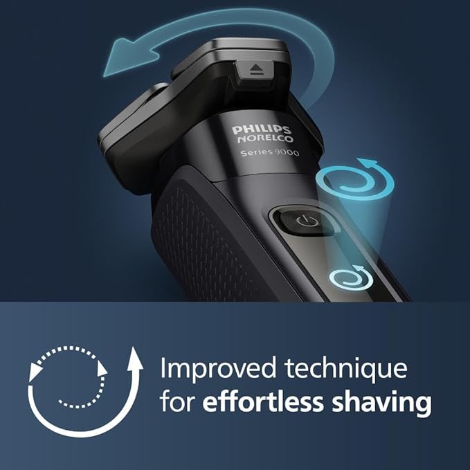 Philips Norelco Shaver Series 9400 Wet and Dry Electric Shaver, with Lift and Cut Shaving System and SenseIQ Technology, Pop-up Trimmer, Model S9606/80