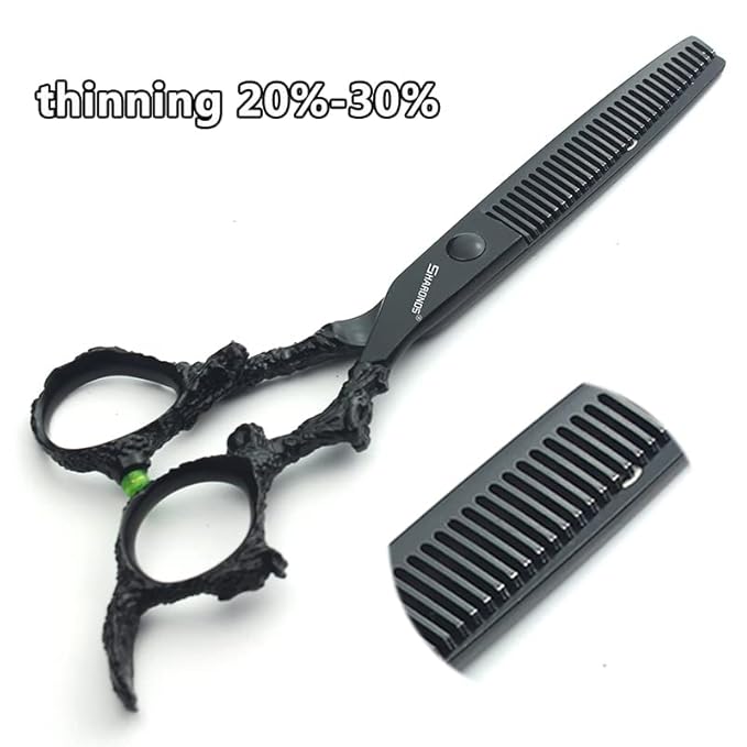 Professional 6/7/7.5/8/9-inch Hair Clipper - Stainless Steel Sharp Blades for Hairdressers (6-in Thinning Scissors)