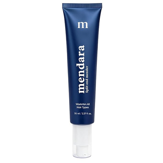 MENDARA Split End Mender Hair Serum – Helps Seal the Appearance of Split Ends, Smooth & Nourish Dry, Damaged Ends, Lightweight Leave-In Anti-Frizz Treatment with Flaxseed Extract & Keratin, 70 mL