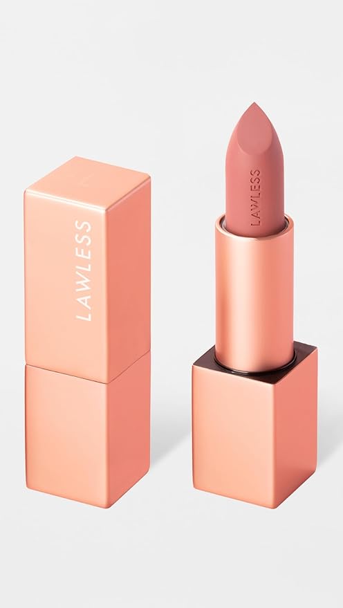 Lawless Women's Forget the Filler Lip-Plumping Line-Smoothing Satin Cream Lipstick, Femme, Pink, 0.1 Ounce