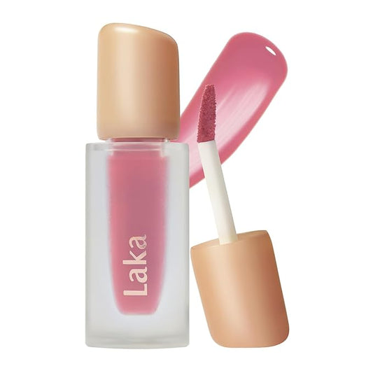 Laka Fruity Glam Tint, 4.5g/0.15oz, Glowing Lip Stain with Wide Color Spectrum, Hydrating & Lightweight Texture, Buildable Color, Non-Sticky, Vegan, K-Beauty (#133 Summer)