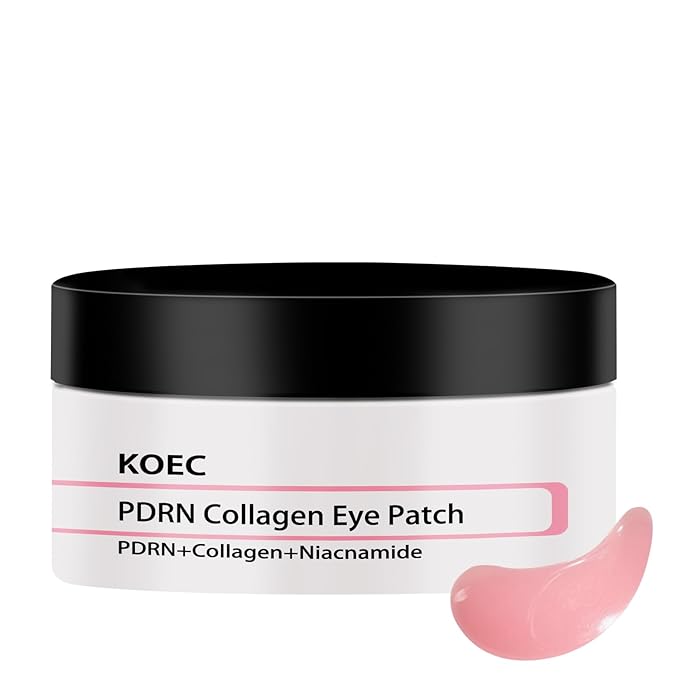 WOJJ Eye Patches, Specially Designed for Puffy Eyes and Dark Circles, Peptide Collagen Hydrogel Eye Masks, 60 Pieces, Skincare Product, Contains Caffeine and Niacinamide