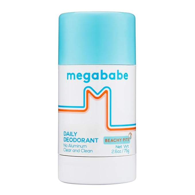 Megababe Beachy Pits Daily Deodorant, Fresh Scent, 2.6 Ounce, Stick