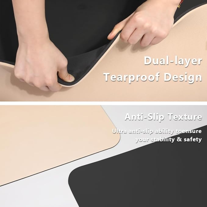 Wide Yoga Mat-80cm Non Slip Extra Thick 1/3'' Fitness Exercise Mat TPE Material High Resiliency Hot Yoga Mats(72“L x 32"W) With Carry Strap for Women Yoga Pilates, Home Floor Workout