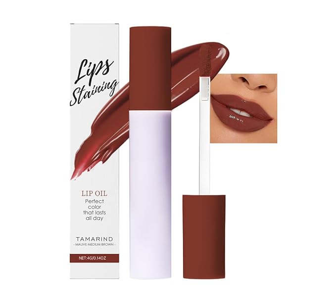 Nourishing High-Shine Lip Gloss,Hydrating & Moisturizing Lip Tint, Non-Sticky, Long-Lasting Glossy Lip Stain,Softens & Plumps Lips for Smooth,Gentle Formula for Dry Lips 06#Mauve Medium Brown