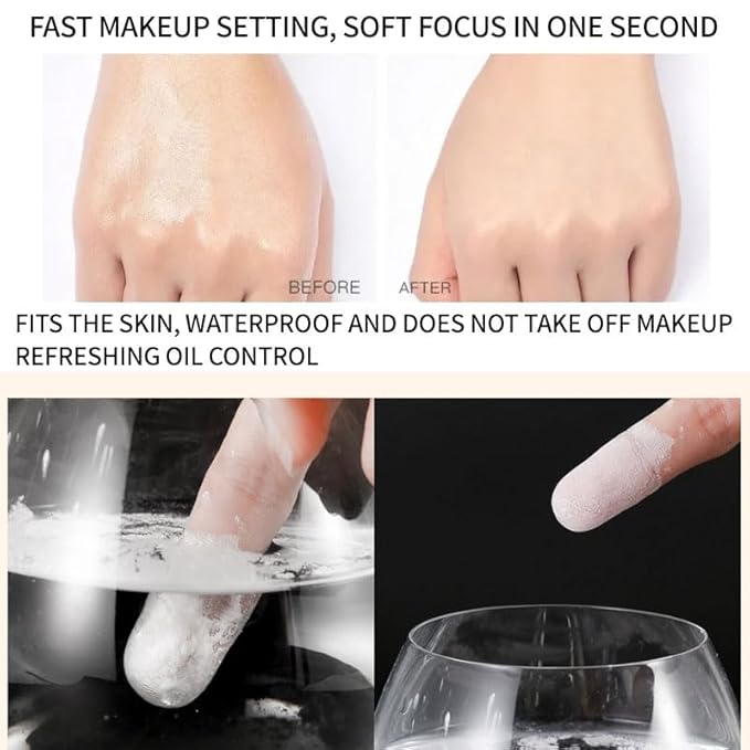 2PCS Loose Face Powder, Oil Control Minimizes Pores (01# Translucent) 8g