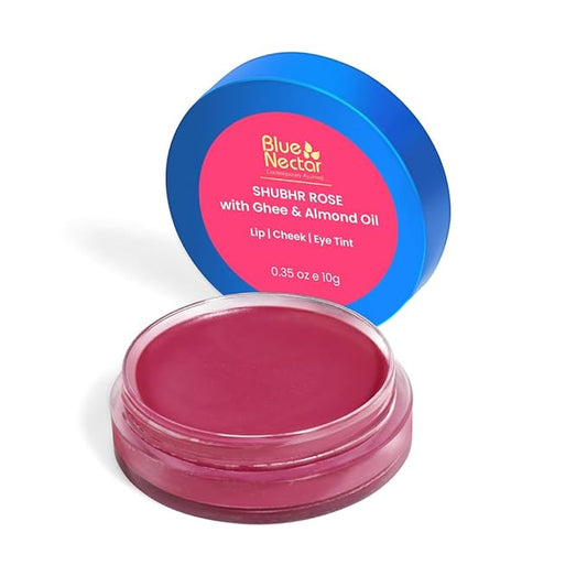 Blue Nectar Lip Tint Balm for Rosy Pink Organic