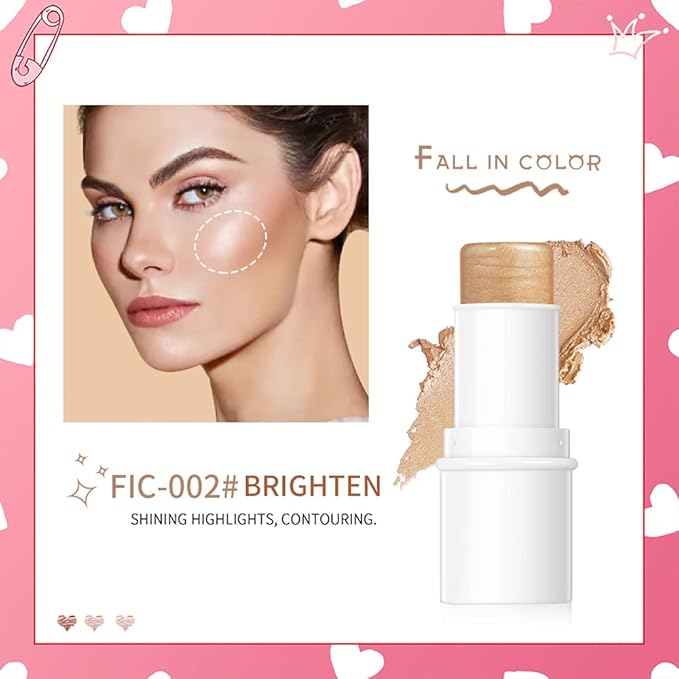Makeup Sticks Set, Matte Cream Blush Stick for & Contour)