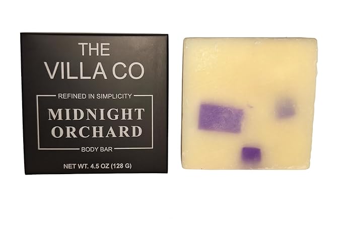 The Villa Co - Midnight Orchard | 4.5oz Body Bar for Women & Men | Artisan Made in USA | Natural Ingredients