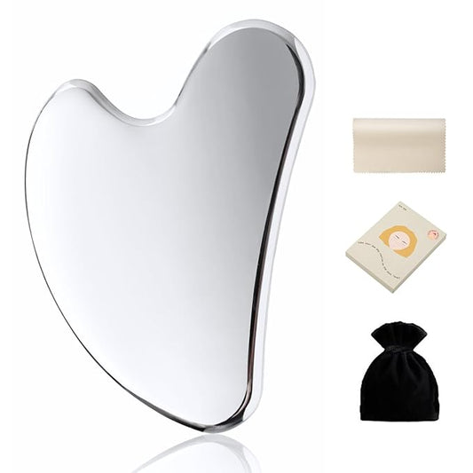 Stainless Steel Gua Sha Facial Tools Mothers Day Gifts for Mom Metal Lymphatic Drainage Massager Body Guasha Gifts for Women