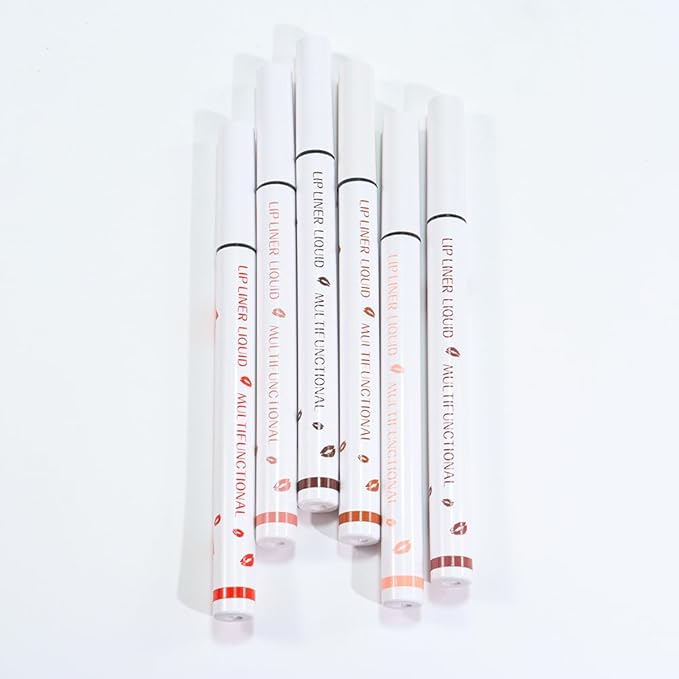 evpct Longwear Liquid Lip Liner Stain Marker Pen Long Lasting Waterproof, Ruby Red Matte Semi Permanent 24 Hour Lip Liner and Lipstick Combo, Korean Color Stay Lipliner All Day, Lips Stain peel off