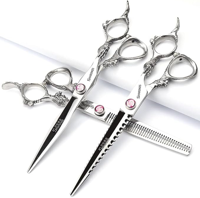 6/7/8/9 inch Professional Hair Cutting Thinning Scissors Barber Shears Hairdressing Salon Set (7-inch 4pc)