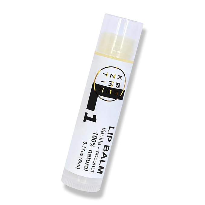 KØØZMETIK L1 Natural Lip Balm | Moisturizing Lip Care with Almond Oil, Cocoa Butter, Shea Butter & Beeswax | Hydrating Repair Formula for Soft & Smooth Lips