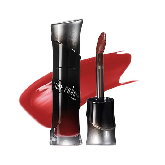 Lunara Frost 3D Lip Gloss, 010 Maven - Warm Red, High-Shine Glossy Finish, Juicy Pigment Lip Gloss with 3D Plumping Effect, 24H Hydration with Hyaluronic Acid, Non-Sticky Cushiony Gel