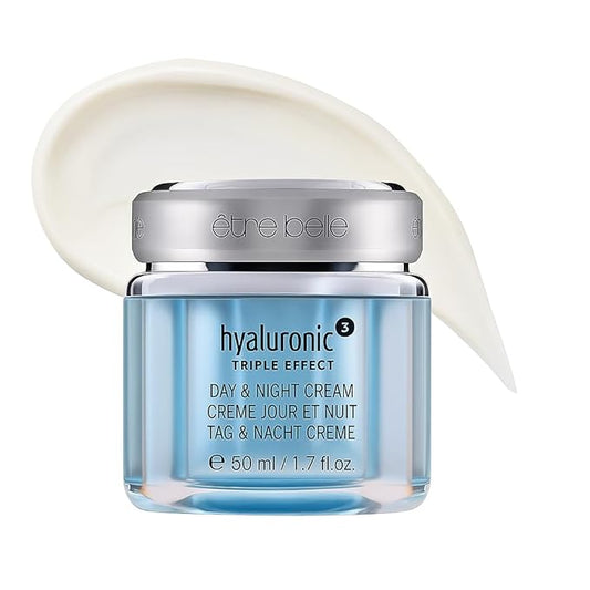 êb être belle Hyaluronic Acid 3D Cream for Day & Night, Jojoba Oil & Grape Seed Oil, Skin Care for Women, Long Lasting Hydrating Face Cream, for All Skin Types, 50 mL