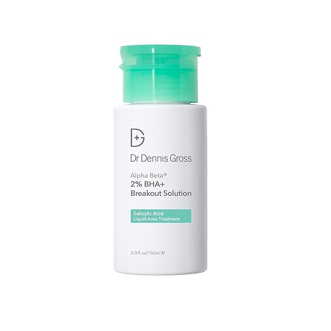 Dr Dennis Gross Alpha Beta® 2% BHA+ Breakout Solution, Minimizes Pores, Clear & Prevent Breakouts, 5 Fl Oz