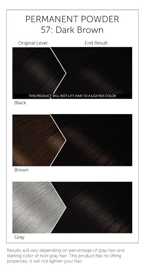 #57 Dark Brown Bigen Permanent Powder - 6 Pack