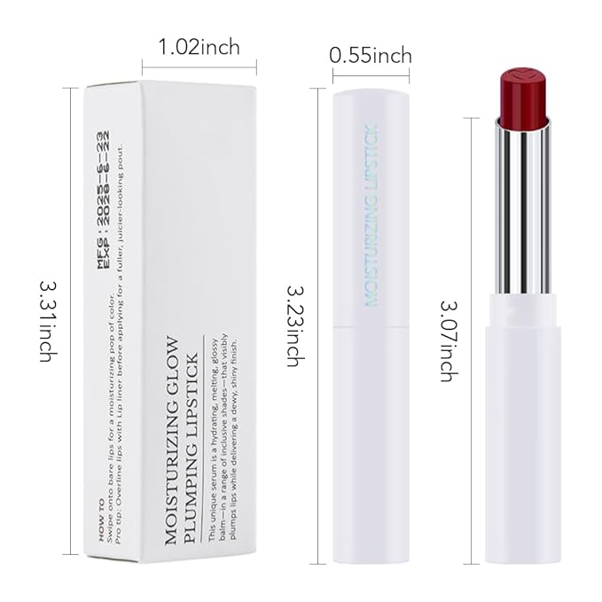 HHLTOH 1Pcs Tinted Lip Balm Moisturizing Lipstick – Waterproof Hydrating Matte Lip Balm for Women, Creamy Natural Color Stain for Dry Lips,Soft Matte Finish with Subtle Scent (#12 Berry Rose Red)