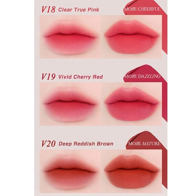 BBIA Last Velvet Tint - Soft & Creamy Matte Finish Lip Stain, Blur Effect with Velvety Texture, Long-Lasting, High Pigment, Lightweight, Non-Drying, Vegan, Korean Lip Makeup (V20 MORE MATURE)
