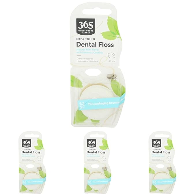 365 by Whole Foods Market, Dental Floss Waxed Mint, 1 Each (Pack of 4)