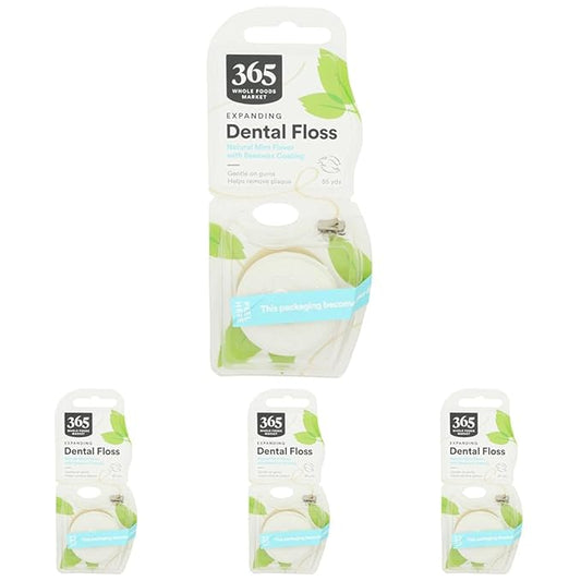 365 by Whole Foods Market, Dental Floss Waxed Mint, 1 Each (Pack of 4)
