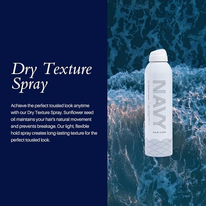 NAVY Hair Care Dry Texture Spray & Swell Thickening Cream | Add Volume and Thickness for Fuller Looking Hair | 7 oz + 4 oz