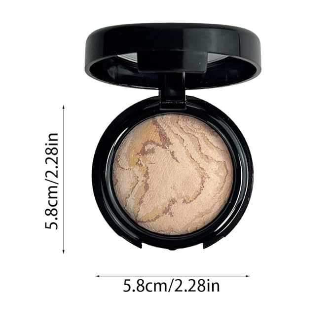 K'APEINE Baked Foundation, Pressed Matte Face Powder Balance-n-Brighten & Color Correcting Bake Foundation Makeup Medium Light Fair Brown Base Mak up for Poreless Smooth Finishing, Shine Control-01#