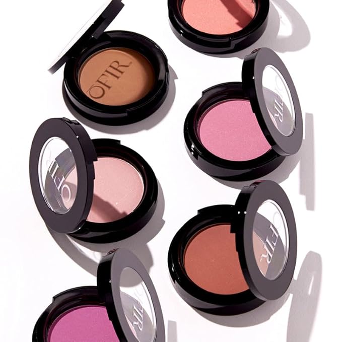 OFIR Elation Powder Blush – Buildable & Highly-Pigmented, Line-Blurring Formula for a Smooth Finish Long-lasting, Lightweight Blush Powder 0.13 oz (Longan Berry - Bronzed Nude Shade)