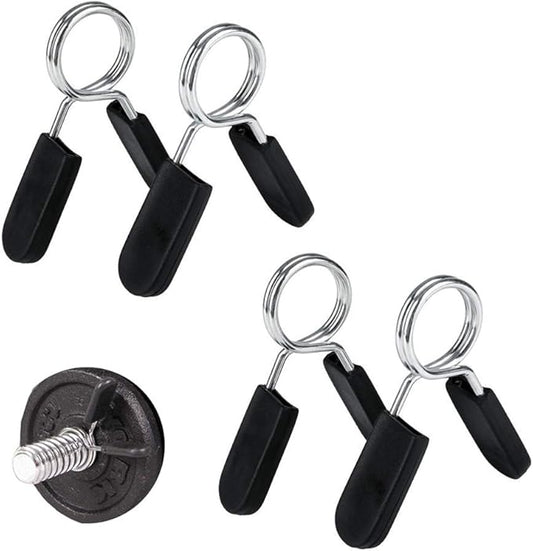 4pcs Spring Clip Collars 1 inch (0.94'', 24mm) 24mm) Exercise