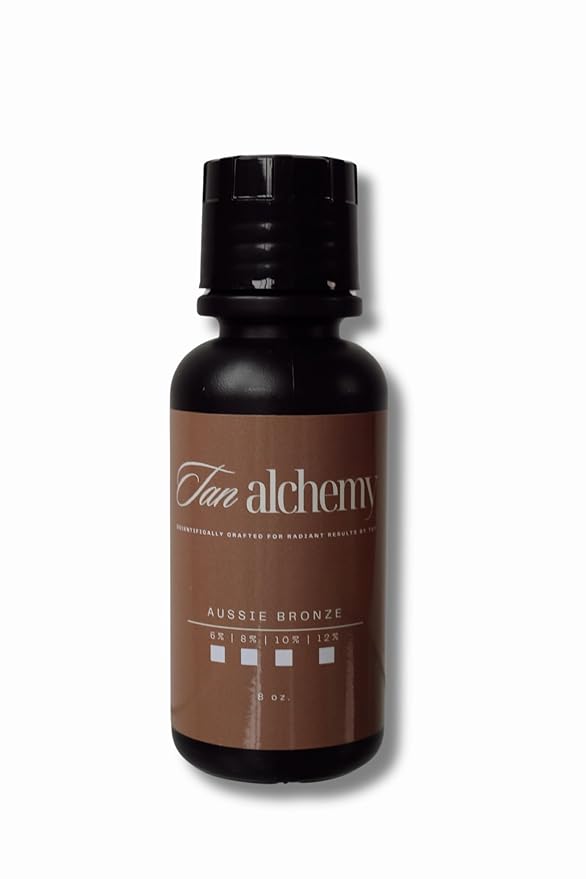 Tampa Bay Tan, Tan Alchemy, Aussie Bronze 8 oz of 12% Dark DHA Sunless Airbrush Spray Tanning Solution